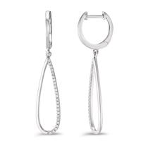Ohrhänger 750/18 K Weissgold Diamant 0.14 ct, w-si