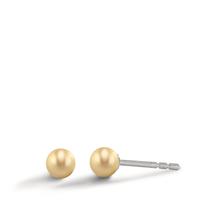 Ohrstecker Globe Ø4mm aus Aluminium in Light Gold, Stift und Verschluss aus Edelstahl-592573