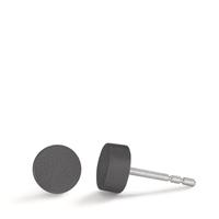 Ohrstecker Disc Ø6mm aus Aluminium in Moonstone Grey, Stift und Verschluss aus Edelstahl-592600
