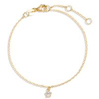 Armband Silber Zirkonia gelb vergoldet 16-19 cm verstellbar-592782