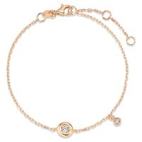 Armband Silber Zirkonia 2 Steine gelb vergoldet 16-19 cm verstellbar-592785
