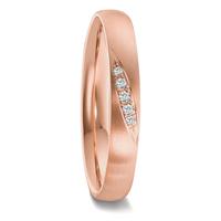 Partnerring 750/18 K Rotgold Diamant 0.036 ct, 5 Steine, tw-vsi-593109