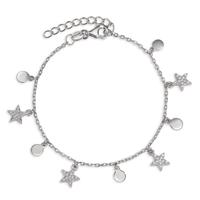 Armband Silber Zirkonia rhodiniert Stern 16-19 cm verstellbar-593570