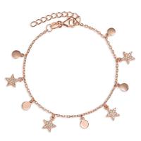 Armband Silber Zirkonia rosé vergoldet Stern 16-19 cm verstellbar-593571