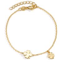 Armband Silber gelb vergoldet Kleeblatt 16-19 cm verstellbar-593609