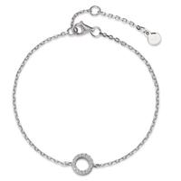 Armband Silber Zirkonia rhodiniert 17-21 cm verstellbar Ø6.5 mm-593800