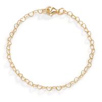 Armband Silber gelb vergoldet Herz 18 cm-594520
