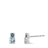 Ohrstecker 375/9 K Weissgold London Blue Topas 4 Steine-594874