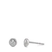 Ohrstecker 750/18 K Weissgold Diamant 0.10 ct, 2 Steine, Brillantschliff, w-si Ø4.5 mm-594941