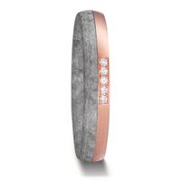 Partnerring 585/14 K Rosegold, Carbon Diamant 0.05 ct, 5 Steine, w-si-595443