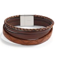 Armband Leder, Edelstahl 21 cm-595622