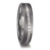 Partnerring 999 Tantal, 950 Platin Diamant 0.07 ct, 7 Steine, w-si-596070