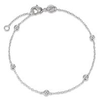 Armband Silber Zirkonia 5 Steine rhodiniert 16.5-18.5 cm verstellbar-596122
