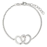 Armband Silber rhodiniert Herz 16-19 cm verstellbar-596286