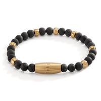 Armband Cosmopol Gold aus Edelstahl mit Carbon, Magnetverschluss, 21.5 cm-596924