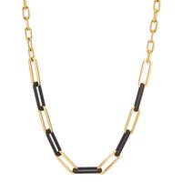 Collier Soho Gold aus Edelstahl mit Carbon 42-45 cm verstellbar-596994