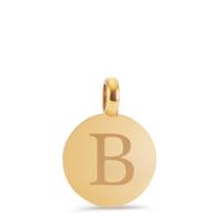 Coin-Anhänger Buchstabe B Edelstahl gold IP Ø11 mm-597079