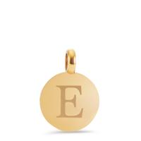 Coin-Anhänger Buchstabe E Edelstahl gold IP Ø11 mm-597082