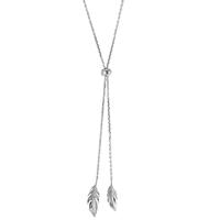 Collier Silber rhodiniert Feder 41-45 cm verstellbar-597131