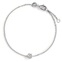 Armband Silber Zirkonia rhodiniert 16-18 cm verstellbar Ø4 mm-597132