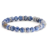 Armband Edelstahl Sodalith 21 cm Ø8.5 mm-597154