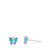 Ohrstecker Silber rhodiniert Schmetterling Ø6 mm-597216