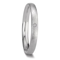 Partnerring Edelstahl Diamant 0.01 ct, w-si-597522
