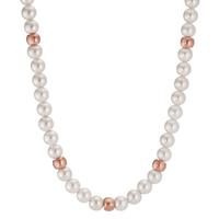 Collier Arya Rosé aus Edelstahl mit Muschelperlen, verstellbar 42-45 cm, Ø6mm-597854