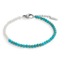 Armband Miyako mit Türkis und weissen Muschelperlen, 17,5- 19,5cm verstellbar Ø3mm-597882