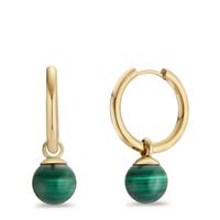 Creolen Set Muse Gold aus Edelstahl mit Malachit Perlen im Ø10mm-597948