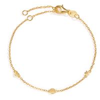 Armband Silber gelb vergoldet Herz 15-19.5 cm verstellbar-597957