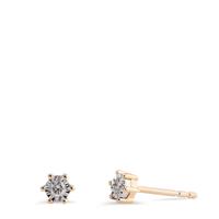 Ohrstecker 750/18 K Gelbgold Diamant 0.10 ct, 2 Steine, w-si Ø3.5 mm-597978