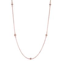 Collier 585/14 K Rotgold Zirkonia 35 Steine 42-45 cm verstellbar-598018