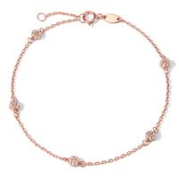 Armband 585/14 K Rotgold Zirkonia 35 Steine 17-18 cm verstellbar-598025