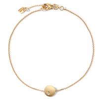 Armband 585/14 K Gelbgold Zirkonia Schloss 17-19 cm verstellbar-598064