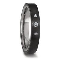 Partnerring Titan, Carbon Diamant 0.09 ct, 3 Steine, w-si-598355