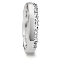 Partnerring 750/18 K Weissgold Diamant 0.34 ct, 17 Steine, w-si-598471