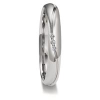 Partnerring 950 Platin Diamant 0.021 ct, 3 Steine, w-si-598479