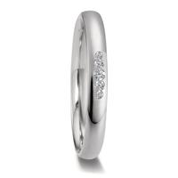 Partnerring 950 Platin Diamant 0.05 ct, 5 Steine, w-si-598481