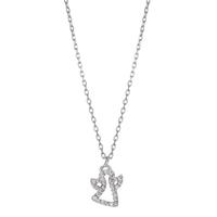 Collier Silber Zirkonia rhodiniert Engel 42-45 cm verstellbar-598620