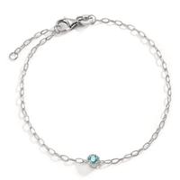 Armband Silber Zirkonia aqua rhodiniert 16-18 cm verstellbar-598833