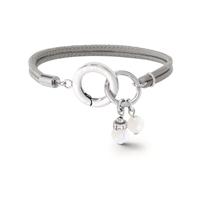Armband Edelstahl, Nappaleder 18 cm-598991