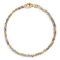 Armband 585/14 K Gelbgold, 585/14 K Weissgold 17.5 cm Ø2.3 mm-599131