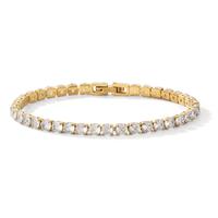 Armband Edelstahl Zirkonia gelb IP beschichtet 17.5 cm-599156