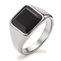 Fingerring Edelstahl Onyx-599161