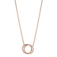 Collier Silber Zirkonia rosé vergoldet 40-45 cm verstellbar Ø14 mm-599237