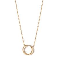 Collier Silber Zirkonia gelb vergoldet 40-45 cm verstellbar Ø14 mm-599238