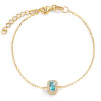Armband Silber Zirkonia gelb vergoldet 16-19 cm verstellbar-599239