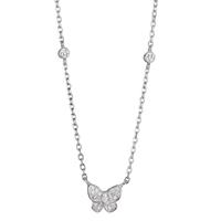 Collier Silber Zirkonia rhodiniert Schmetterling 40-45 cm verstellbar-599257