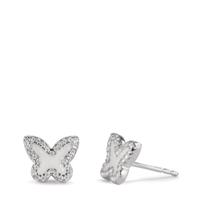 Ohrstecker Silber Zirkonia rhodiniert Schmetterling Ø8 mm-599655